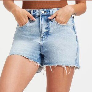 Good American NEW Plus Size Good 90's Short High Waist Denim Size 18